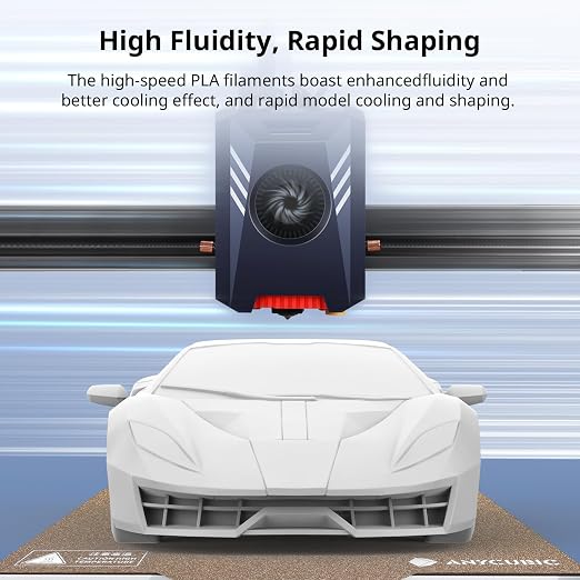 ANYCUBIC High Speed 3D Printer Filament 1.75mm Bundle, Rapid PLA Filament with High Prints Quality, Dimensional Accuracy +/- 0.02mm, Fit Most FDM 3D Printers, 1KG Reusable Spool, 2KG Bright White