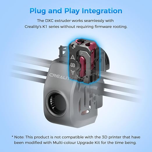 Creality DXC Extruder, K1 SE/K1C/K1/K1 Max Upgrade Extruder Kit with Smart Filament Break Detection, K1 Series Dual Gear Feeding Extrusion, Reducing Filament Wear Rate by 60%