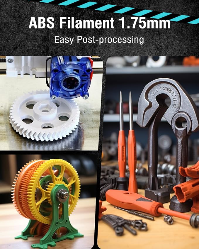 SUNLU ABS Filament 1.75mm,Black,1kg | 3D Printer Filament,Highly Resistant Durable,Heat Resistance,Excellent Toughness,For 99% FDM 3D Printers.