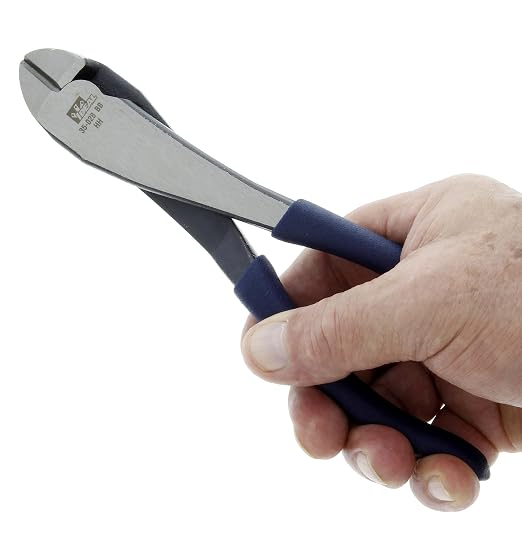 IDEAL INDUSTRIES INC. 35-028 Diagonal-Cutting Plier - 8 in., Pliers with Knife-to-Knife Blades, Dipped Grip Handles