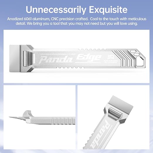 BIQU Panda Edge 3D Printer Scraper with 3 Extra Blades, Compatible with Bambu-Lab Spatula Blades, All Metal 3D Prints Removal Tool Kit