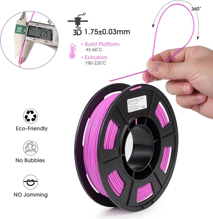 iSANMATE PLA+ Rainbow Filament, Gradient Multicolors, Color Change, 3D Printing Filament 1KG