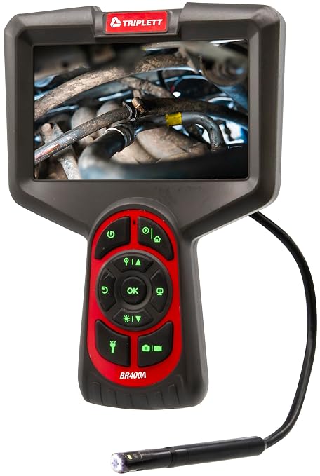 Triplett BR400A Waterproof High Definition Borescope with 360° Rotating Dual Camera