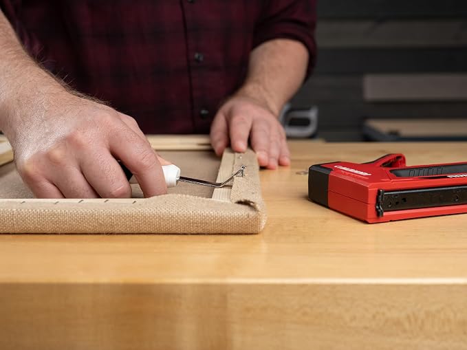 Arrow Fastener 5IN1MKIT-AM T501 5-in-1 Manual Staple & Nail Gun Kit, Wire Stapler, and Brad Nailer for Wood, Upholstery, Insulation, Includes Staple Remover & 640 Staples & Nails, Black/Red
