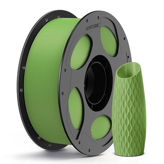 Anycubic PLA 3D Printer Filament, Intelligent PLA Filament Enhanced Smart Printing, 3D Printing PLA Filament 1.75mm Dimensional Accuracy +/- 0.02mm, 1KG Reusable Spool (2.2 lbs), Spring Leaf