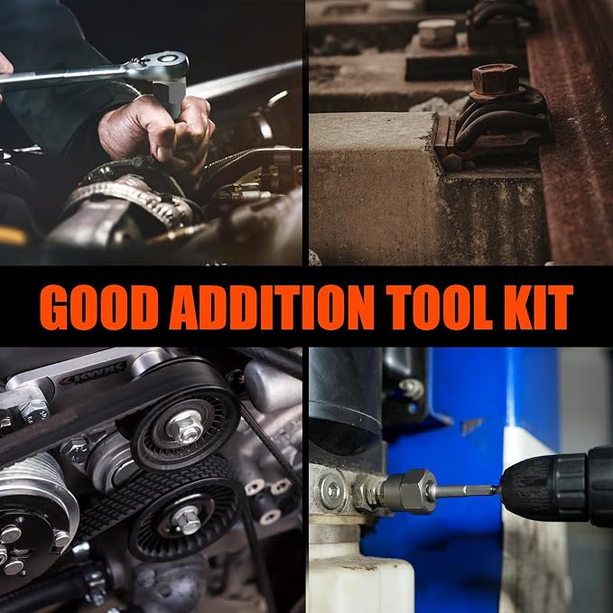 Coobeast 26Pcs Bolt Extractor Kit and Left Handed Drill Bit, Easy Out Screw Extractor with Reverse Drill Bit Extractor Set for Damaged Stripped Broken Lug Nut Bolt and Nut Remove with Hex Adapter