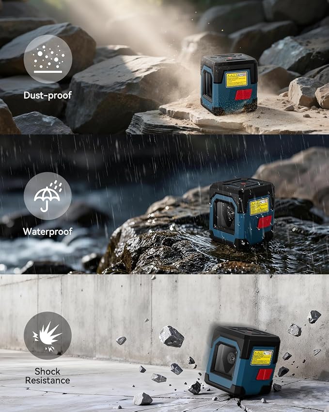 Laser Level with tripod, RockSeed Cross Line Laser with Self-Leveling, Vertical and Horizontal Line, Rotatable 360 Degree, Carrying Pouch, Battery Included (LV1GT2)