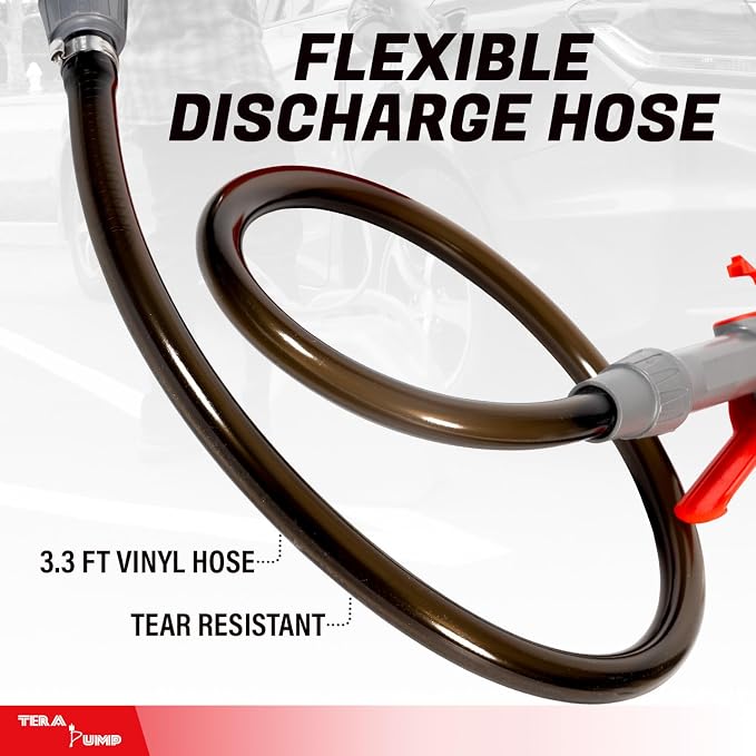 TERA PUMP Portable Battery Powered Multipurpose Gas Transfer Pump (2nd Gen) | 2.8 GAL/MIN, Quick Stop Nozzle, For Gas, Diesel, DEF, Liquid Transfer Pump