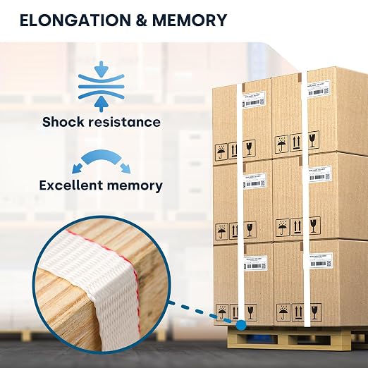 ESK Packaging® Woven Poly Cord Strapping - 1/2" x 3900 Foot x 825lbs Break Strength – Medium Duty, Weather-Resistant Flat Rope – 1 Roll