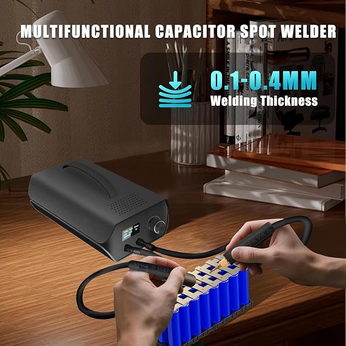 Spot Welder, Docreate Farad Capacitor Portable Mini Welder Spot 3000F with LCD Screen, 120 Levels Adjust Spot Welding Machine 18650 Battery Energy Storage, Nickel Strip Support 0.1-0.3mm