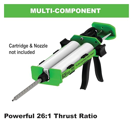 Albion Engineering Company B26T600 600 Series B-Line Manual Multi-Component Cartridge Epoxy Adhesive Gun, 1:1 Ratio (300 x 300 ml) & 2:1 Ratio (300 x 150 ml)