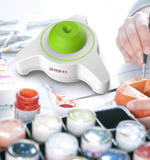 FOUR E'S SCIENTIFIC Mini Vortex Mixer - Lab Vortex Shaker, Speed 5600 RPM, Touch Function, 6mm Orbital Diameter, for Miniature Hobby Model Paint, Nail Polish