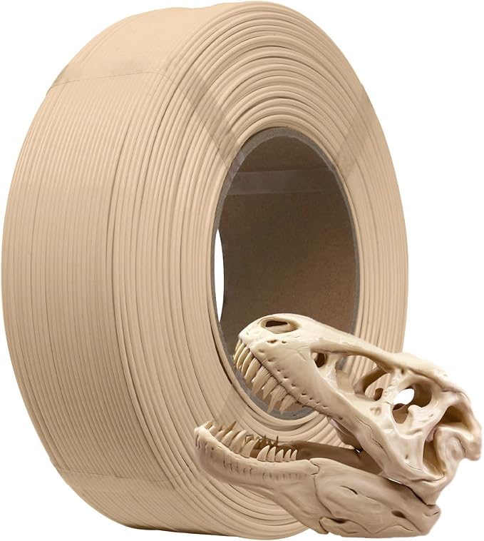 eSUN PLA+ Refilament 1.75mm, 3D Printer Refill PLA Plus, Dimensional Accuracy +/- 0.03mm, 1KG Spoolless 3D Printing Filament for 3D Printers, Bone White