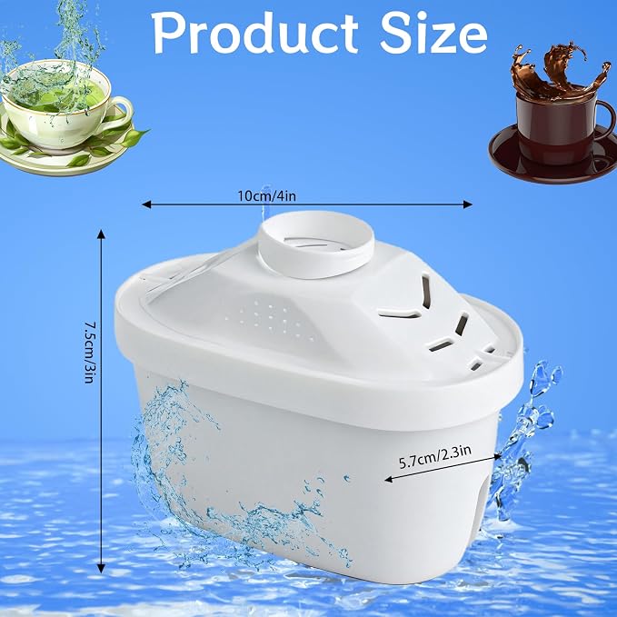 12 Pcs Alkaline Water Filter Replacement 7 Stage Filtration System Alkaline Water Pitcher Replacement Cartridge for Healthy Drink Purify