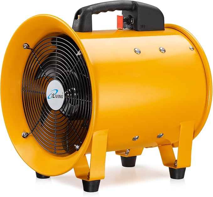 iLiving Utility High Velocity Blower, Fume Extractor, Portable Exhaust and Ventilator Fan (Utility 10")