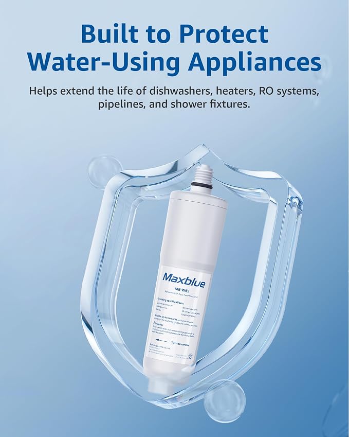 Maxblue Scale Inhibitor Water Filter Replacement for Aqua-Pure® System AP431, Aqua-Pure® AP430SS Whole House Scale Inhibition Inline Water System, Pack of 3