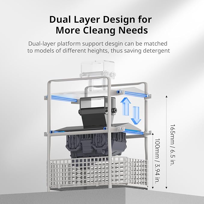 ANYCUBIC Wash and Cure Station 3.0, Resin 3D Printer Post-Process for Most LCD/SLA/MSLA/DLP Resin Printer, Detergent Saving&Dual Cleaning and Curing Models