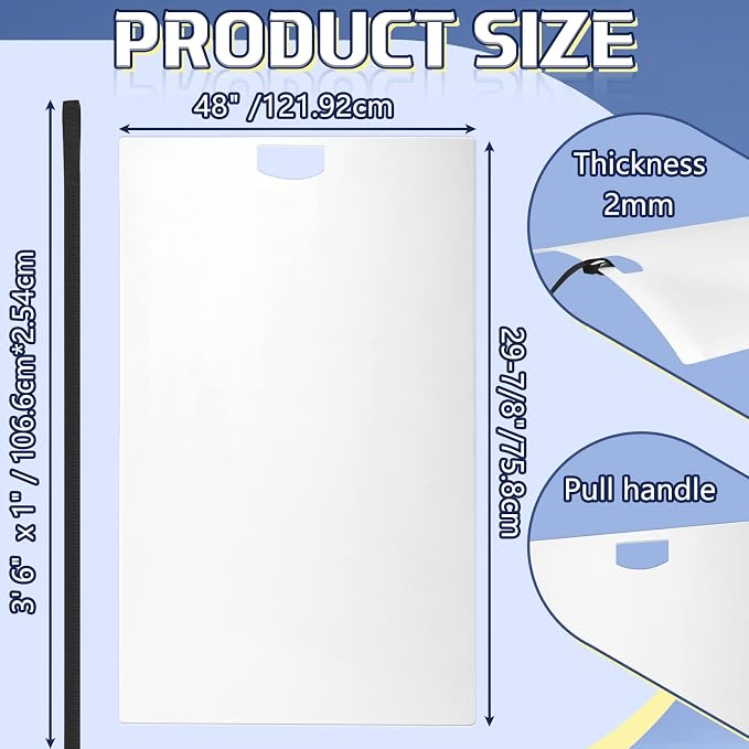 BBTO Appliance Sliders with Pull Strap, 48 x 29 Inches Furniture Slider Heavy Duty Appliance Slider Moving Mat for Kitchen Hardwood Floor Protector