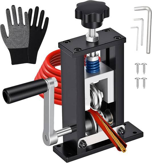 Trivd Frol Manual Wire Stripping Machine Gauge Wire 0.06"-1", Scrapping Copper Wire Peeler Machine, Drill Powered/Hand Crank Dual-drive Wire Stripper Tool for Scrap Copper Recycling & DIY etc.