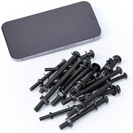 688Pcs M4 M5 M6 M8 Screw and Bolt Assortment Set 12.9 Grade Alloy Steel Metric Fastener Set Machine Screw and Nut Set Hex Screws Nuts Washers Kit(Black)