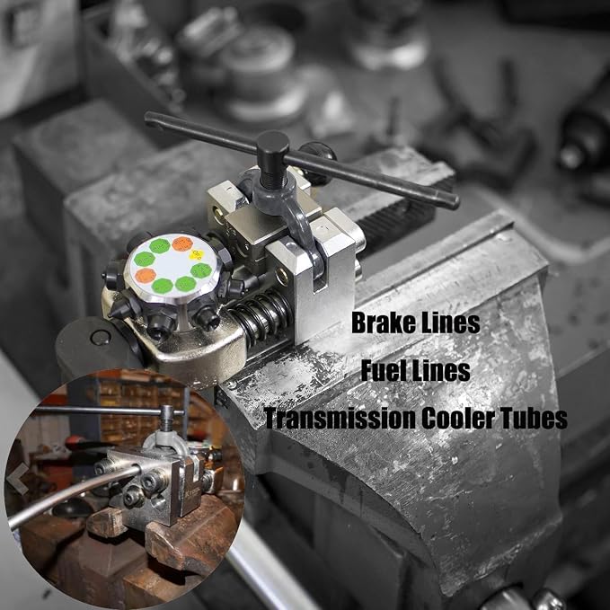 Professional Brake Line Flaring Tool Kit - 45 Degree Single, Double and Bubble Flares Pipe Flare Tool for 3/16", 1/4", 5/16", 3/8" Brake Repair Brake Flaring Tools Brake Line and Tubing Flaring Tool