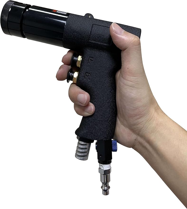 Pneumatic Rivet Nut Gun Tool, 3/8 inch 1/2 inch Heavy Duty Adjustable Speed Air Rivet Gun with Mandrels Riveting Gun Kit Riveter Set Pull Rivnut Gun