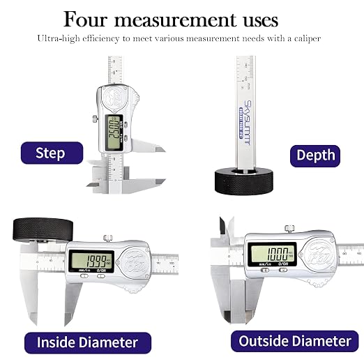 IP67 Absolute Origin Waterproof Electronic Digital Vernier Caliper Measuring Tool Stainless Steel,0-6 inch/150mm, Large LCD Screen，Extreme Accuracy
