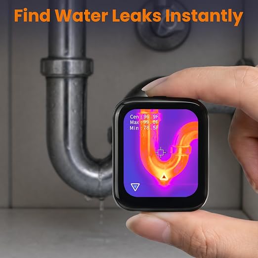 Mini Thermal Camera with Touchscreen, No App Required Small Infrared Imager for Home Inspection, 80×60 IR Resolution Infrared Camera for Detect Hidden Camera, Water Leak Detection