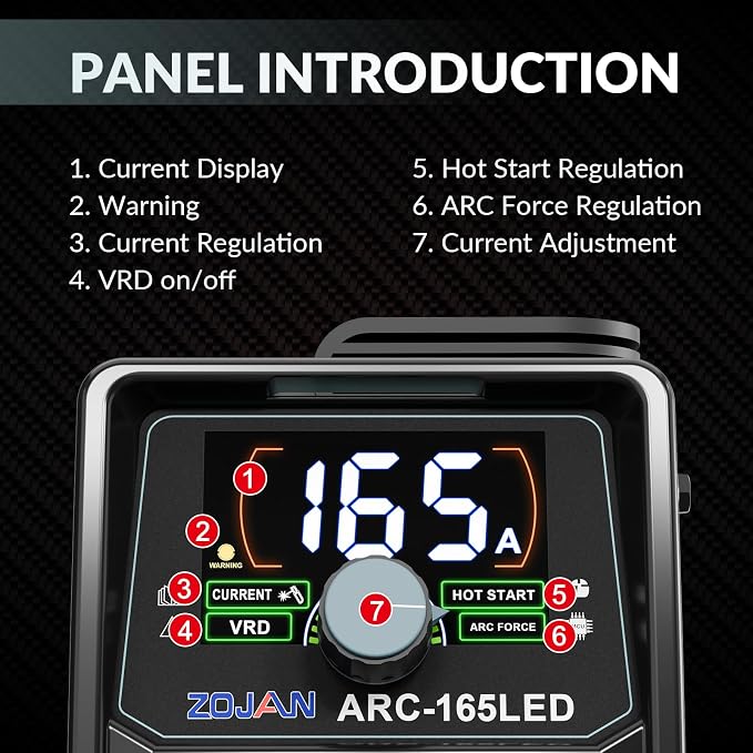 Arc Stick Welder 165A,Portable Welding Machine 110V,IGBT Inverter Welder Machine With Hot Start,Arc Force,Anti-Stick,Hobby DIY Projects Home Use