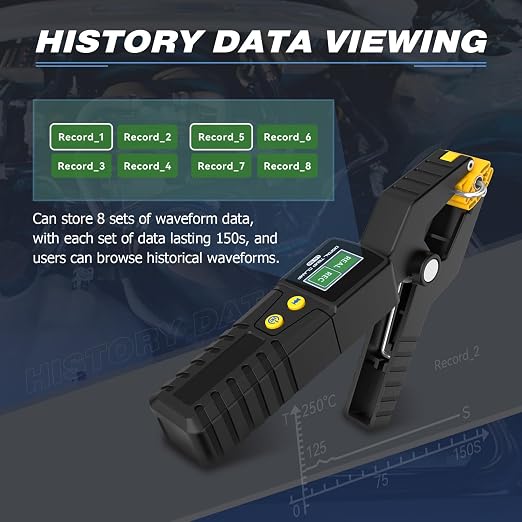 HVAC Digital Thermometer,LM55 HVAC Digital Temp Clamp for Heating and Cooling Systems,HVAC Thermometer with Real-Time Temp Measurement,Data Waveform Display,Measurement Range of -20~150℃