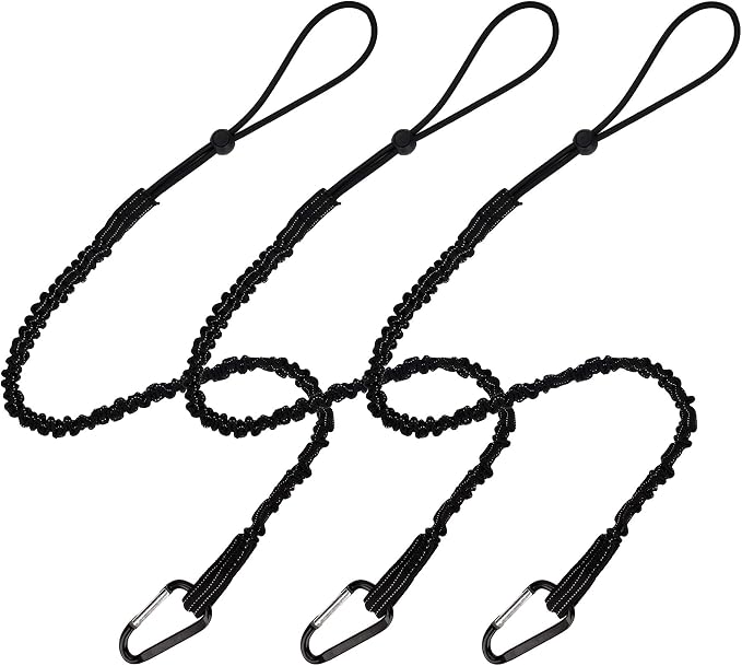 BESNIN Tool Lanyard 30 Ib Weight Limit 3pcs Safety Lanyard Adjustable Loop End for Working Tools
