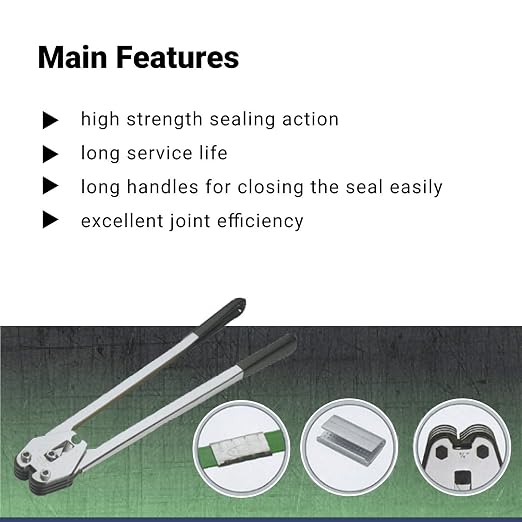 IDL Packaging - C 5005 Teknika C-5005 Sealer for 5/8" Polyester (PET) Strapping, Long Handles