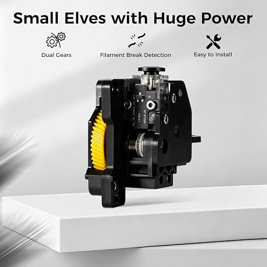 Bamboo Original P1 Series Stainless Steel Extruder Unitt with Dual Gears for Increased Extrusion Force and Filament Break Detection,Compatible with Bambu Lab P1P/P1S 3D Printer