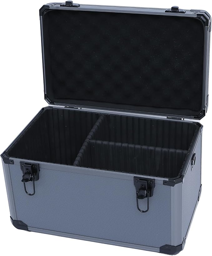 16in Reinforced Aluminum Hard Case with DIY Customizable Interior Dividers (15.3 x 9.1 x 9.4in Interior)