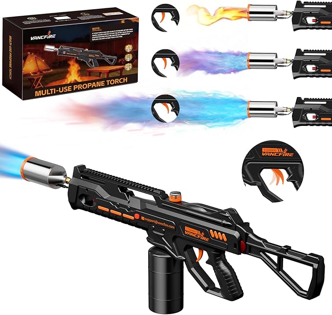 Powerful Propane Torch,36.8" Extra Long Blow Torch & Flamethrower with Trigger,Heavy Duty Cooking Searing Torch for Fire Starting,Grilling,Sous Vide Searing Steak & Weeding(Propane Tank Not Included)