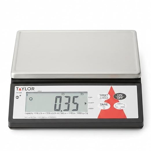 Taylor Precision TE10R Digital 10 Lb. Portion Scale with S/S Platform