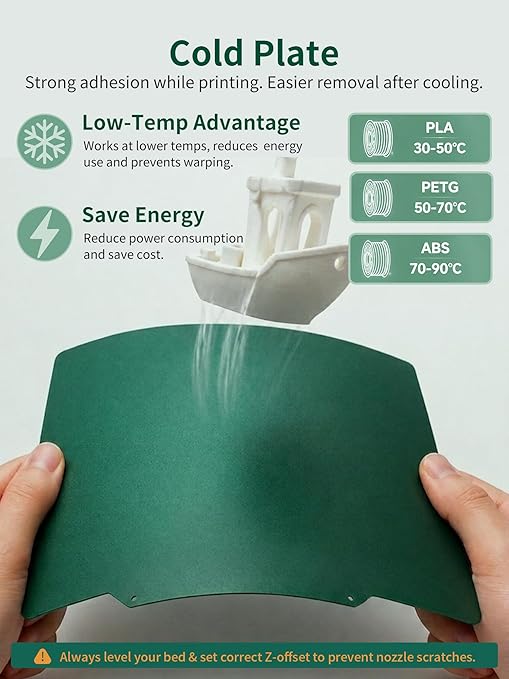 Dual-Sided Low Temp Cool Plate & PEI Build Plate 235x235mm for Adventurer 5M/AD5X,Textured Cold Plate and Imported Smooth PEI Sheet, Flexible Spring Steel Magnetic Printing Bed for Ender 3 v3/v2.