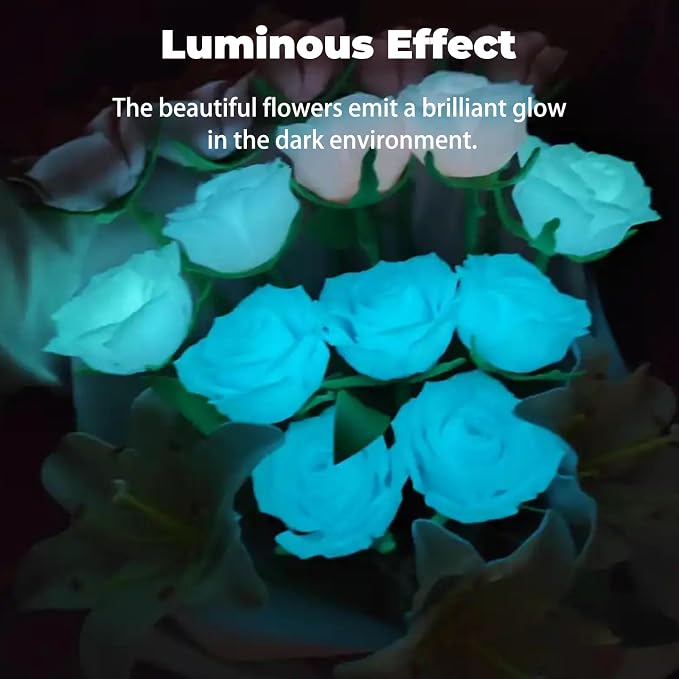 Bamboo PLA Glow Filament 1.75mm with RFID for Bambu and Most FDM 3D Printers, Glow in the Dark 3D Printing Luminous Filament Refill 1KG (2.2lbs), Reusable Spool +/- 0.03mm(Glow Blue 15600)