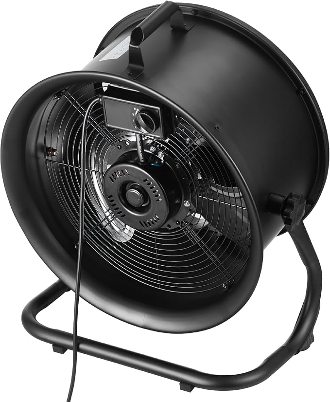 VEVOR High-velocity Drum Air Circulator Fan, 3 Speeds 14 Inch Industrial Fan, 2520 CFM 360° Adjustable Floor Fan, for Home, Gym, Office, Garage, Commercial Shop & Bedroom