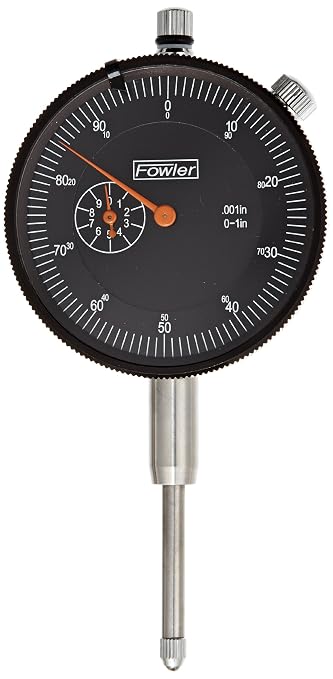Fowler 52-520-109-0, Adg Dial Indicator With 0-1" Measuring Range (Black)