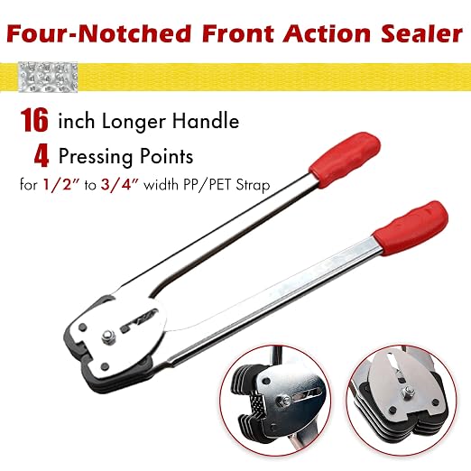 Poly Strapping Tensioner & Cutter Manual Banding Sealer Tools Windlass for 1/2" -3/4" Width Polyester Polyproplyn Strap