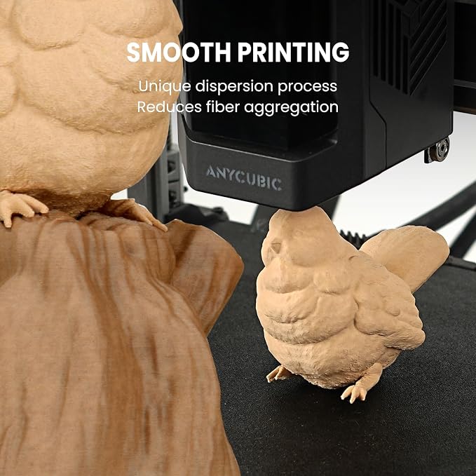 TECBEARS Wood Filament PLA - Dimensional Accuracy +/- 0.03mm, Fit Most FDM 3D Printers, 1kg Spool (2.2lbs), Walnut Wood PLA