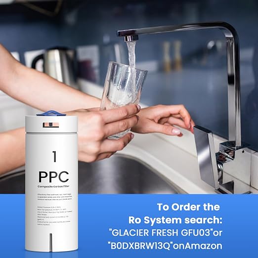 GLACIER FRESH PPC Filter Replacement Filter Replacement for GFU03 Reverse Osmosis System