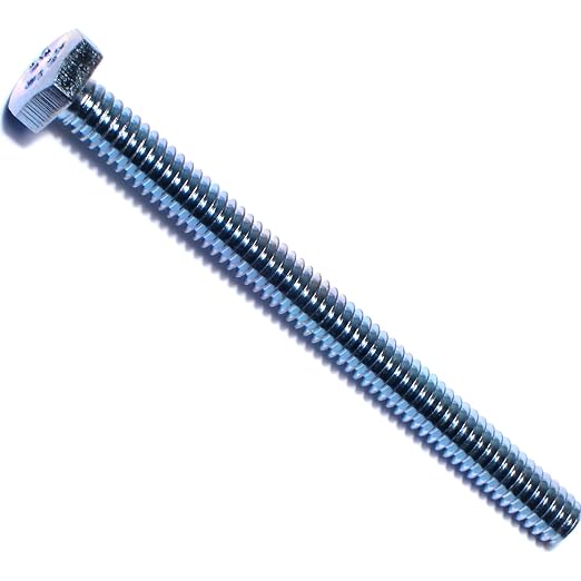 Hard to Find Fastener Tap Hex Bolts, Durable Corrosion-Resistant Steel Hex Head Bolt for Home Improvement, DIY, Construction, 1/4-20 x 3, Pack of 100