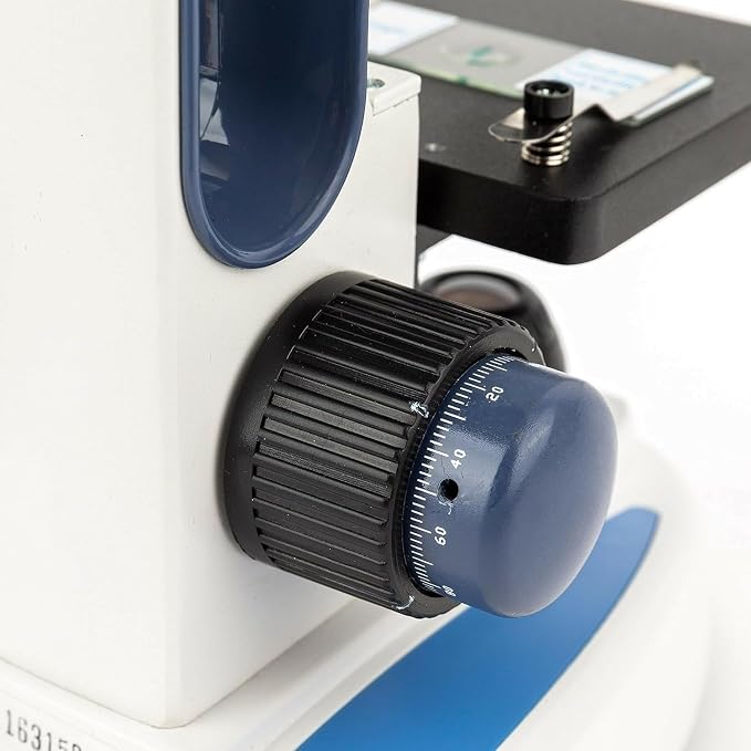AmScope M158C-2L-E2 Compound Monocular Microscope, WF10x and WF25x Eyepieces, 40x-1000x Magnification, Upper and Lower LED Illumination, Brightfield, Single-Lens Condenser, Coaxial Coarse and Fine Focus, Plain Stage, 110V, Includes 2MP Camera and Software