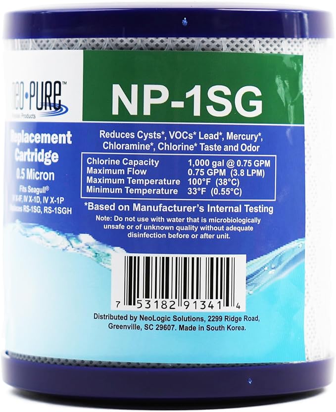 Neo-Pure 1SG Sediment Replacement Filter – Polypropylene Depth Filter for Compatible Water Filtration Systems