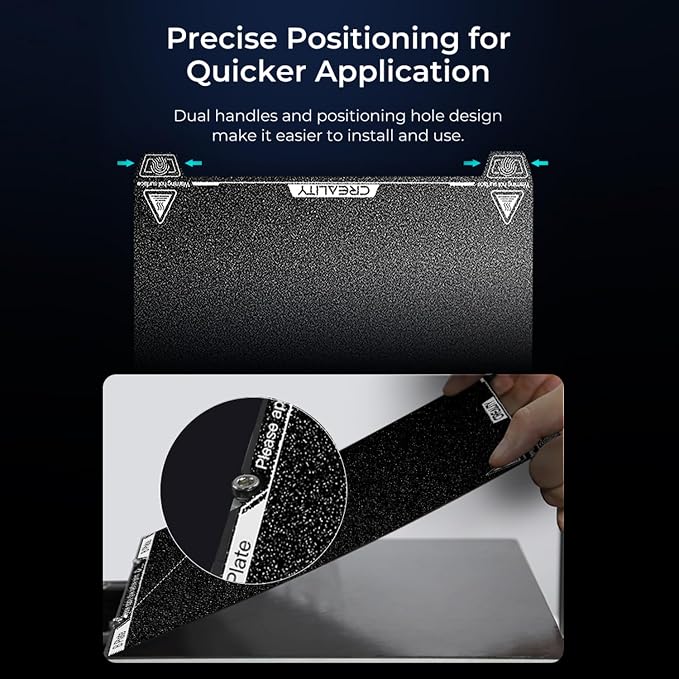 Creality Official K1 Max Build Plate PEI Sheet, 315x310mm Textured Removable Flexible Spring Surface Excellent Heat Resistance Heated for K2 Pro/3 S1 Plus/K1 Max/Ender 3 V3 Plus(Without Magnetic Base)