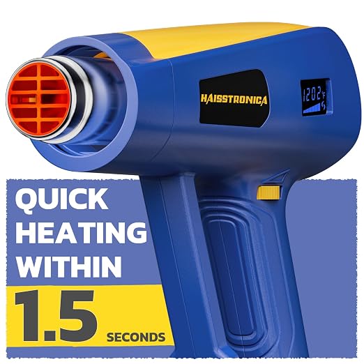 haisstronica 220pcs 3:1 Heat Shrink Tubing and Heat Gun with 5 Nozzles for Soldering