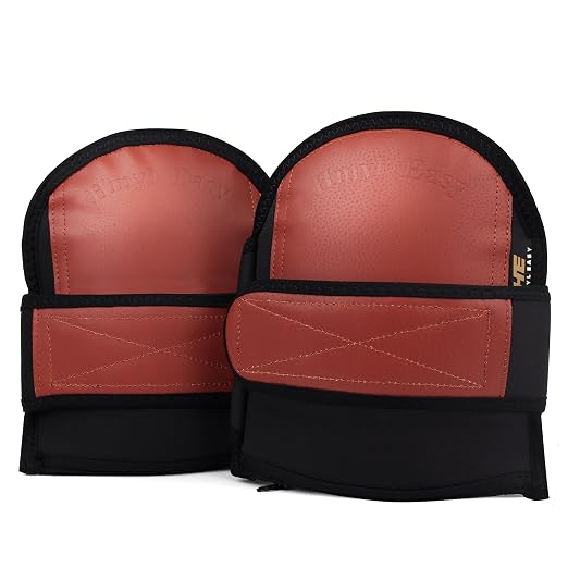 Super Soft Genuine Leather Knee Pads for Work with Wide Single Non-Slip Strap, Shorts Available, Replaceable Inner Cushion Knee Pads for Construction, Garden, Clean, Floor and Garage – Dark Beige