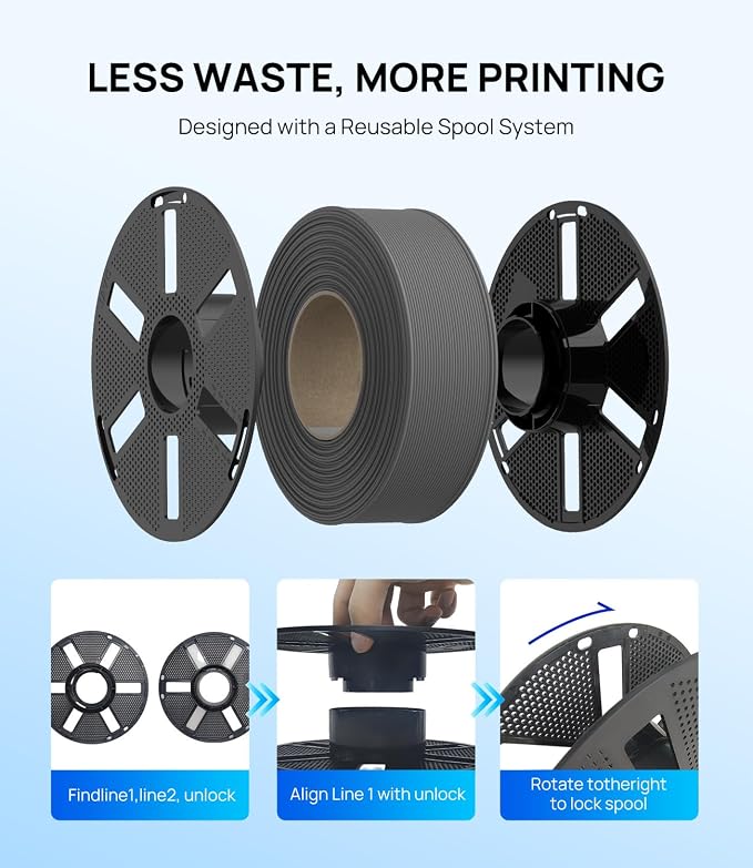 JAYO Magenta PLA 3D Printer Filament 1.75mm 1.1kg Reusable Spool | ±0.02mm Accuracy, Tangle Free, Vacuum Sealed, Smooth Extrusion, Compatible with Most FDM Printers